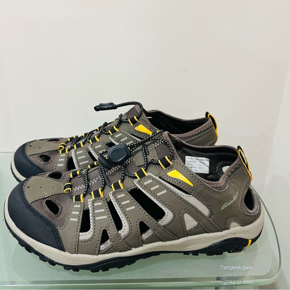 Eddie Bauer Mens Grey Athletic Outdoor Drawstring Water Shoes Size 9M